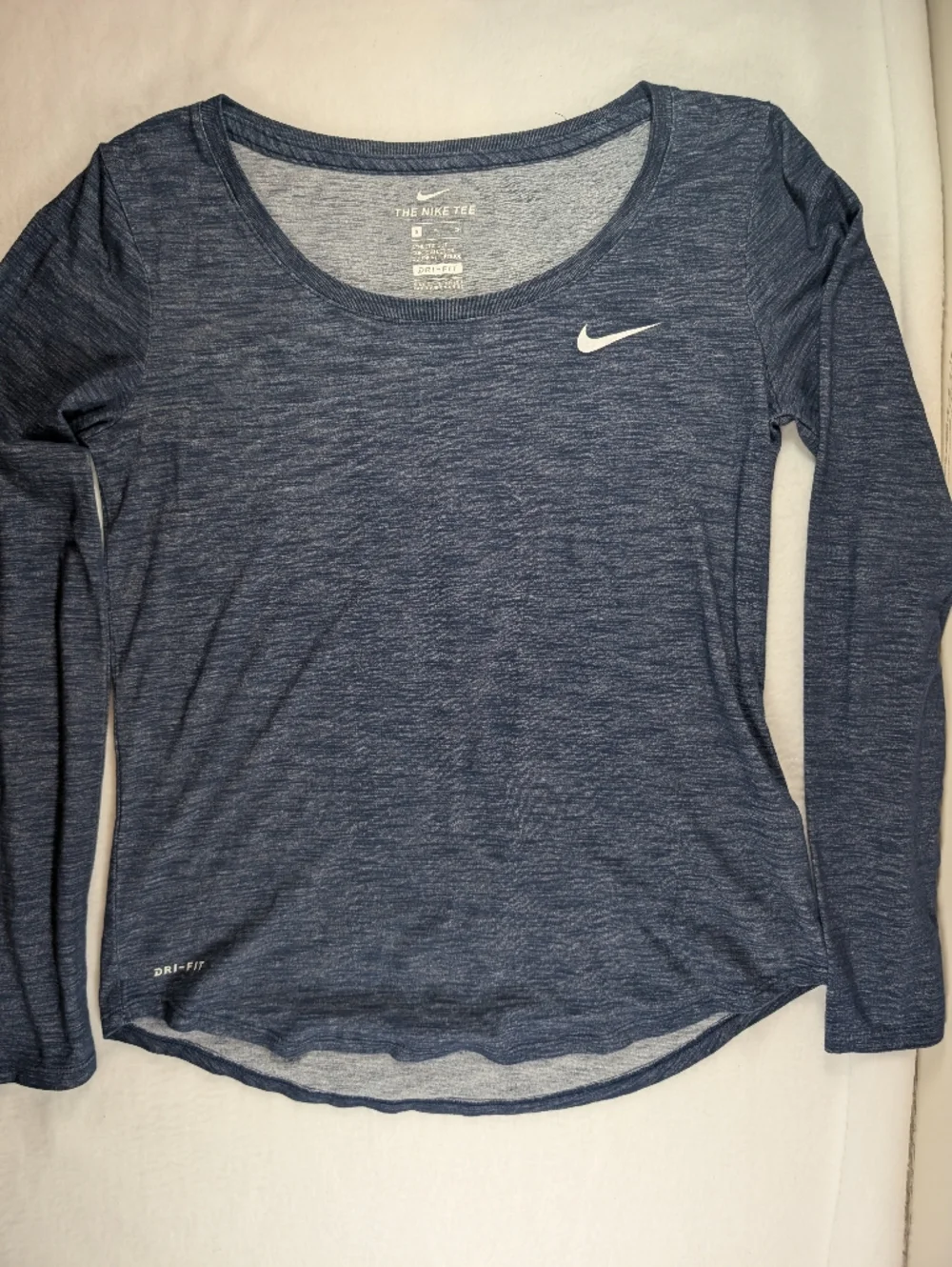 Nike Long Sleeve Dri-FIT  Training Top in Navy Heather S